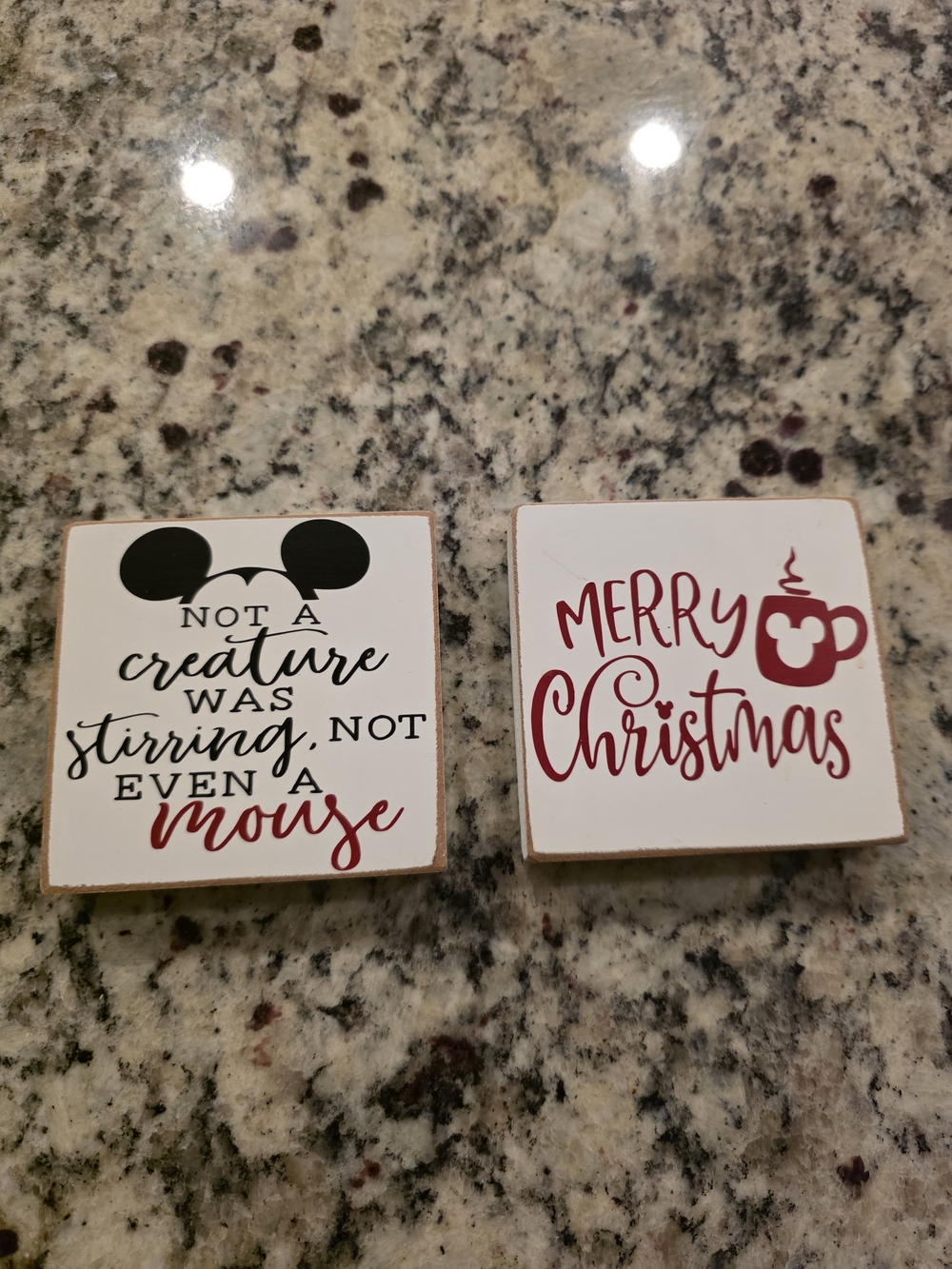 Disney Mini Wooden Christmas Sign Set